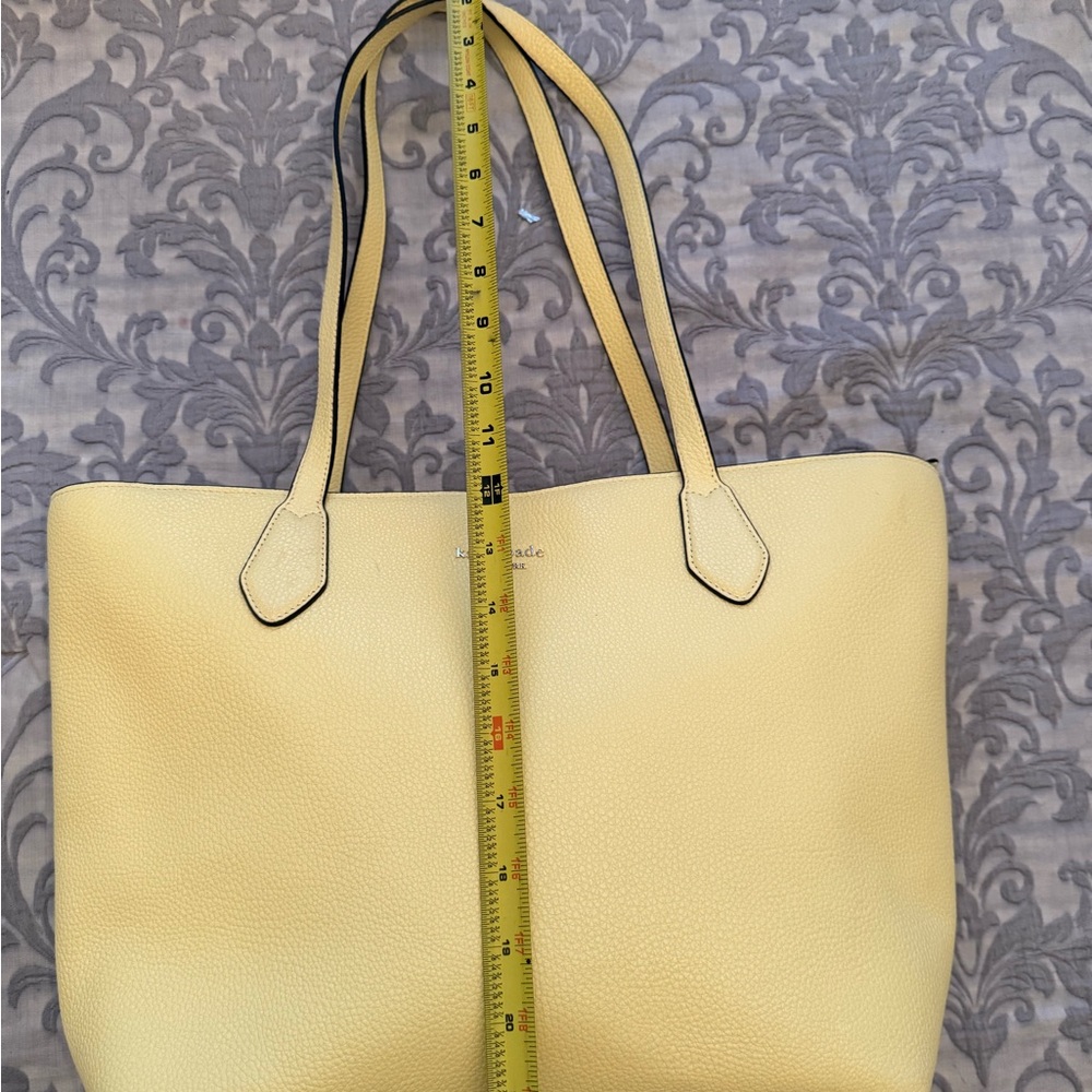 kate spade Yellow Pebbled Leather Tote with Matching Wristlet - Picture 4 of 8